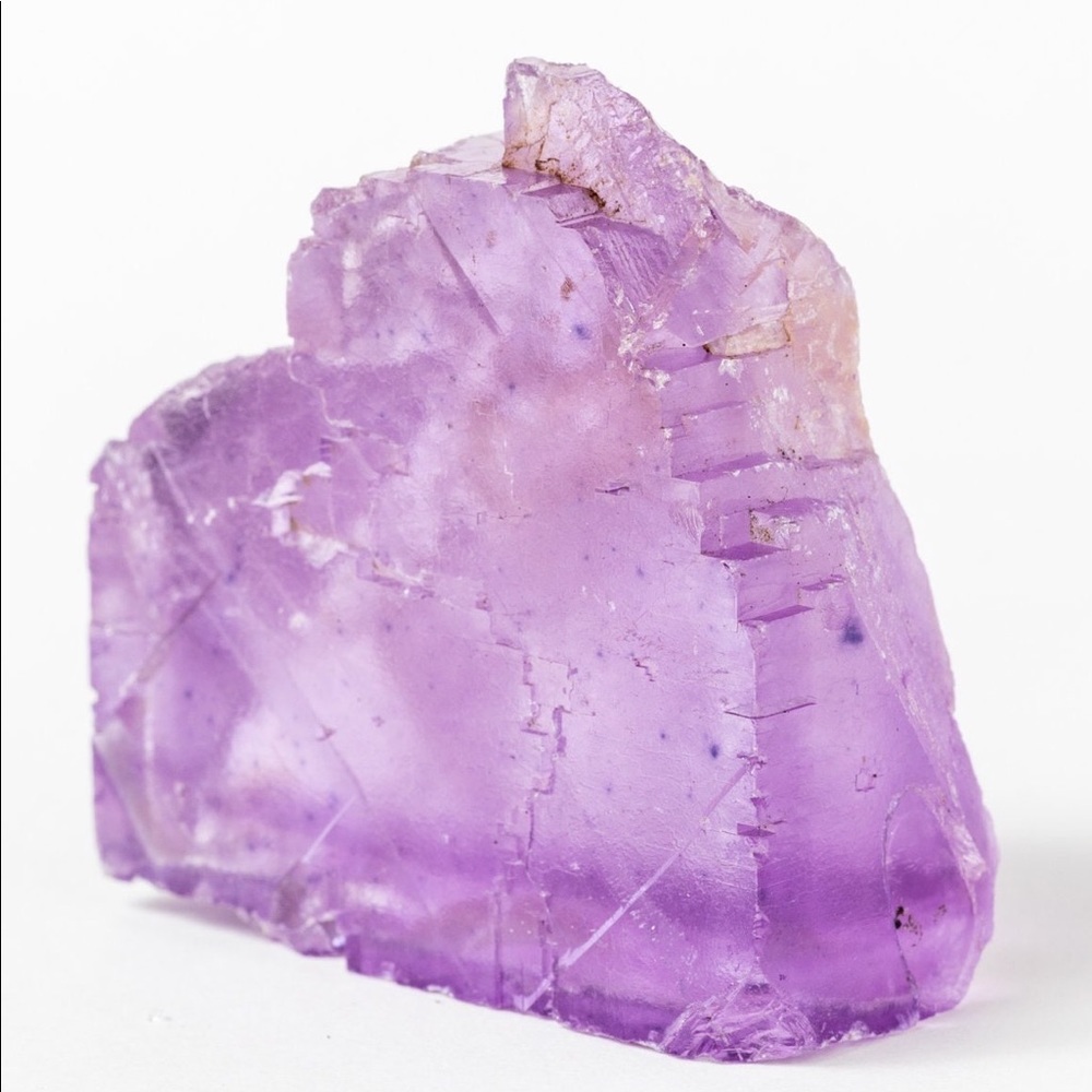 Translucent purple fluorite cube with phantoms and natural etchings-Illi…